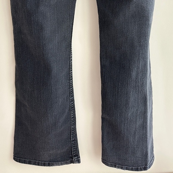 Merona Bootcut Black Denim Jeans, White Streaked Jeans, Size 14 Regular - Picture 16 of 16